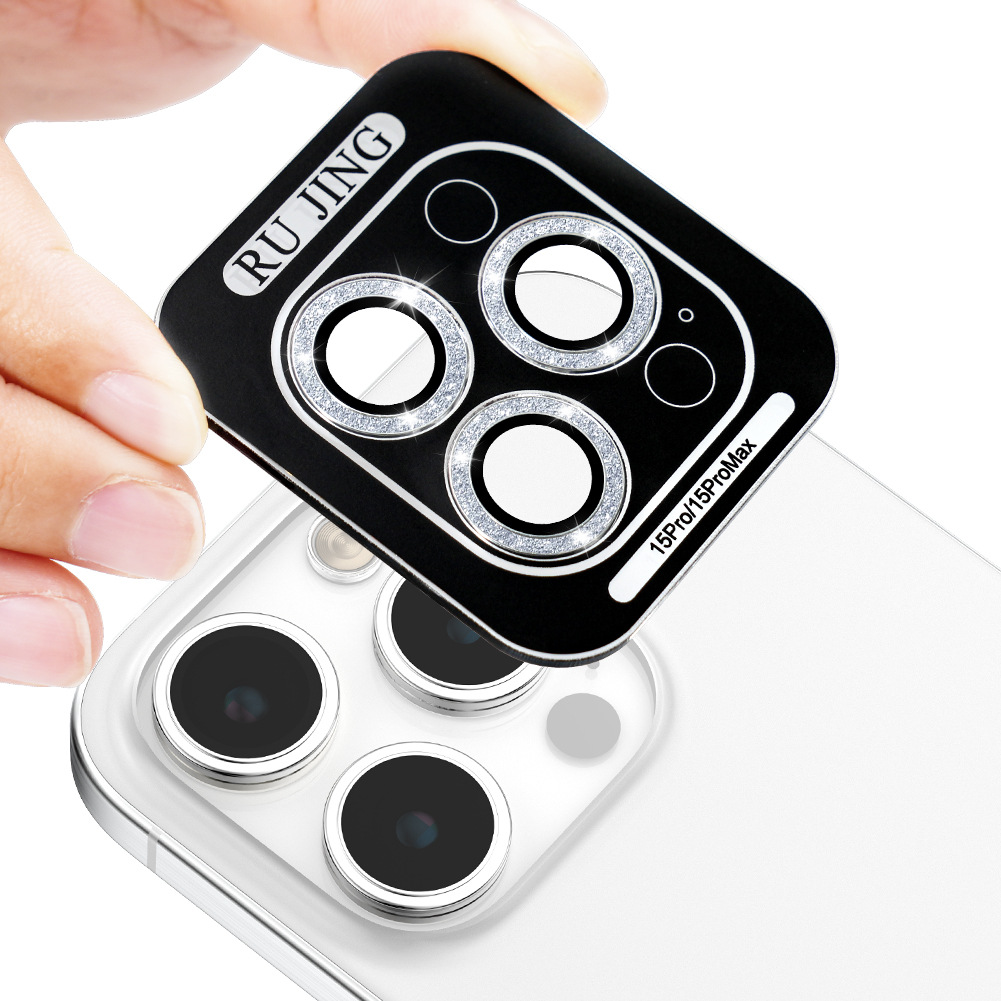 "Original-Style" Sparkling Diamond Metal Lens Protector — iPhone Lens Protection Film