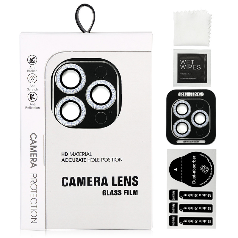 "Original-Style" Sparkling Diamond Metal Lens Protector — iPhone Lens Protection Film